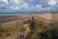 Pirou beach in Normandy coast Royalty Free Stock Photo
