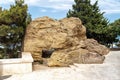 Pirvyanzari - a mystical boulder in the Upland Park of Baku Royalty Free Stock Photo