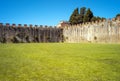 Pisa, Campo dei Miracoli, the city walls. Color image