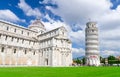 Pisa Cathedral Duomo Cattedrale and Leaning Tower Royalty Free Stock Photo