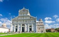 Pisa Cathedral Duomo Cattedrale and Leaning Tower Torre on Piazza del Miracoli square Royalty Free Stock Photo