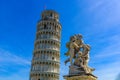 Pisa Cathedral Duomo di Pisa with Leaning Tower of Pisa on Piazza dei Miracoli in Pisa, Tuscany, Italy. World famous tourist Royalty Free Stock Photo