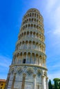 Pisa Cathedral Duomo di Pisa with Leaning Tower of Pisa on Piazza dei Miracoli in Pisa, Tuscany, Italy. World famous tourist Royalty Free Stock Photo