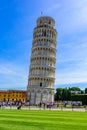 Pisa Cathedral Duomo di Pisa with Leaning Tower of Pisa on Piazza dei Miracoli in Pisa, Tuscany, Italy. World famous tourist Royalty Free Stock Photo