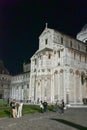 Pisa Cathedral Floodlit at Night, Tuscany, Italy