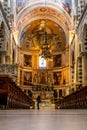 Interior view of Pisa cathedral Duomo di Pisa, on Piazza dei Miracoli Square of Miracles. Pisa, Tuscany, Italy Royalty Free Stock Photo