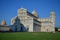 Pisa Cathedral and famous Leaning Tower. Romanesque and gothic architecture. Pisa. Tuscany. Italy.