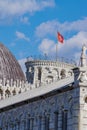 Detail of the roofs of the Duomo and the leaning tower in Pisa, Tuscany - Italy