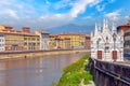 Pisa city downtown skyline cityscape in Italy Royalty Free Stock Photo