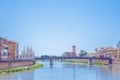 Pisa embankment along the Arno river