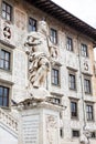 Statue of Cosimo I de Medici in front of Palazzo della Carovana built in 1564 located at the palace