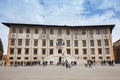 Tourists and locals at the Palazzo della Carovana built in 1564 located at Knights Square in Pisa