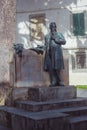 Statue of Ulisse Dini, mathematician and Italian politician of the late 19th and early 20th century. At Piazza dei Cavalieri, next Royalty Free Stock Photo