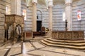 Pisa, Italy - Baptistery interior, basilica altar, catholic church. Italy travel destination