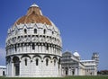 Pisa - Italy - Battistero & Leaning Tower Royalty Free Stock Photo