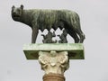 Capitoline Wolf statue on the Piazza dei Miracoli Royalty Free Stock Photo