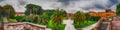 Pisa, Italy. Giardino Scotto panoramic view Royalty Free Stock Photo