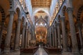 Panoramic view of interior of Pisa Cathedral