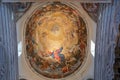 Panoramic view of interior of Pisa Cathedral