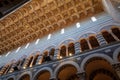 Panoramic view of interior of Pisa Cathedral