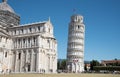 Tourist people sightseeing the Leaning Tower of Pisa in Italy