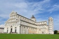 Pisa, Italy. September 18, 2923. The baptisterium, the duoma, cathedral and the leaning tower of Pisa. Royalty Free Stock Photo