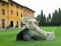 14.06.2017, Pisa, Italy:Statue of fallen angel by Igor Mitoraj o