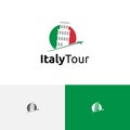 Pisa Leaning Tower Italy Tour Travel Holiday Vacation Agency Logo Royalty Free Stock Photo