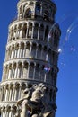 Pisa tower and bubble Royalty Free Stock Photo
