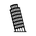 pisa tower isolated icon Royalty Free Stock Photo