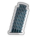 pisa tower isolated icon Royalty Free Stock Photo
