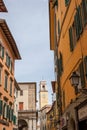 Pisa town architecture with church tower