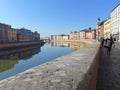 Pisa Tuscany Italy. January 7th, 2019. Embankment of the river Arno