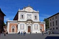 Pisa, Tuscany, Italy - May 16, 2019: the facade of the Church of Santo Stefano dei Cavalieri in Piazza dei Cavalieri Royalty Free Stock Photo