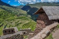 Pisac Incas ruins, Sacred Valley, Peru Royalty Free Stock Photo