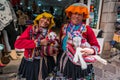 Pisac Market, Peru - September 2018 - Peruvian women in traditional clothing