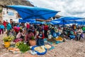 Pisac Market peruvian Andes Peru
