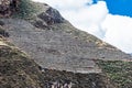 Pisac ruins peruvian Andes Cuzco Peru Royalty Free Stock Photo