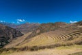 Pisac ruins peruvian Andes Cuzco Peru Royalty Free Stock Photo