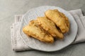 Pisang goreng or banana fritters (deep fried banana fritter with flour batter). Royalty Free Stock Photo