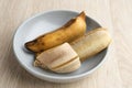 Pisang Kukus or Steamed Banana, Indonesian traditional food, a healthy snack.