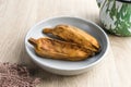 Pisang Kukus or Steamed Banana, Indonesian traditional food, a healthy snack.