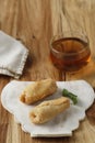 Pisang Molen, Indonesian Traditional Snack Made from RIpe Banana Wrap with Flour Pastry Batter and Deep Fried Royalty Free Stock Photo