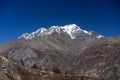 Pisang Peak and Forest in the Himalaya mountains, Annapuna region, Nepal Royalty Free Stock Photo