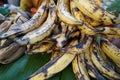 Pisang tanduk (banana horn) available at traditional market in Semarang 30 september 2022