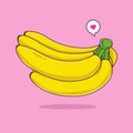 Stylized vector illustration banana