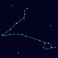 Vector starry sky with constellation Pisces Royalty Free Stock Photo