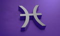 Pisces Astrology Symbol in 3D