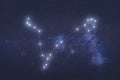Pisces Constellation in outer space Royalty Free Stock Photo