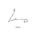 Pisces constellation vector illustration